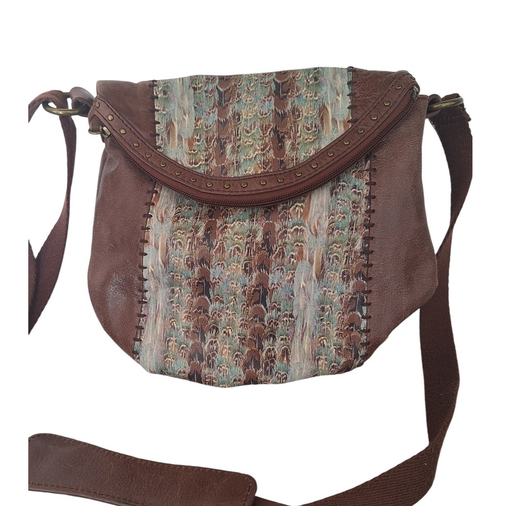 The Sak‎ Multicolored Brown Leather Crossbody